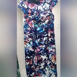 Betsey Johnson Multicolor Floral Midi Dress